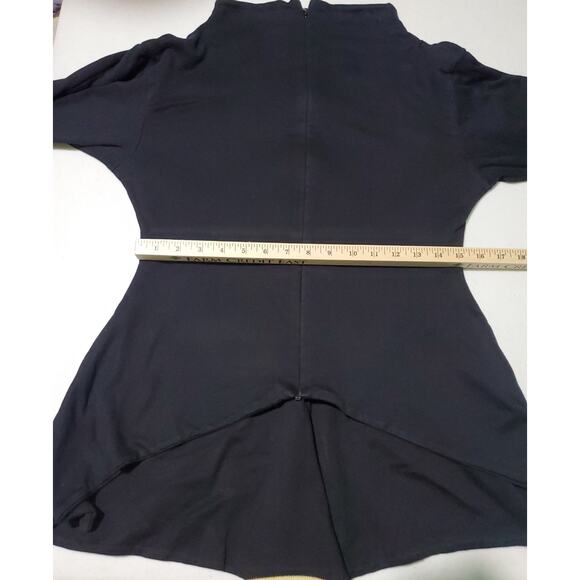 Elm Design Womens Black Long Sleeve  Zip Front Top Size Large Clubwear Lagenlook - Picture 8 of 10